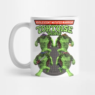 Adolescent Mutated Warrior Tortoise People - Off Brand Knock Off Parody Funny Comic Characters Mug